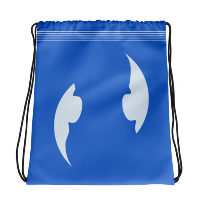 Drawstring bag Violin circle blue